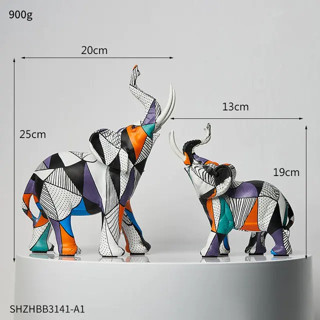 Painting Art Elephant Sculptures & Figurines Modern Decoration Home Resin Animal Statue Nordic Living Room Nordic Interior Decor