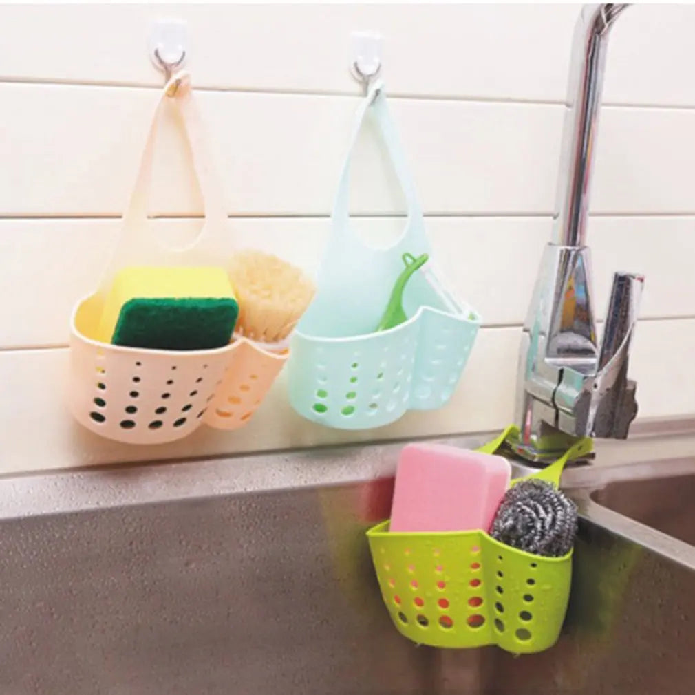 1pcs Kitchen Hanging Sink Drain Basket Rack Sponge Soap Strainer Bathroom Storage Container Faucet Organizer Home Kitchen Tool