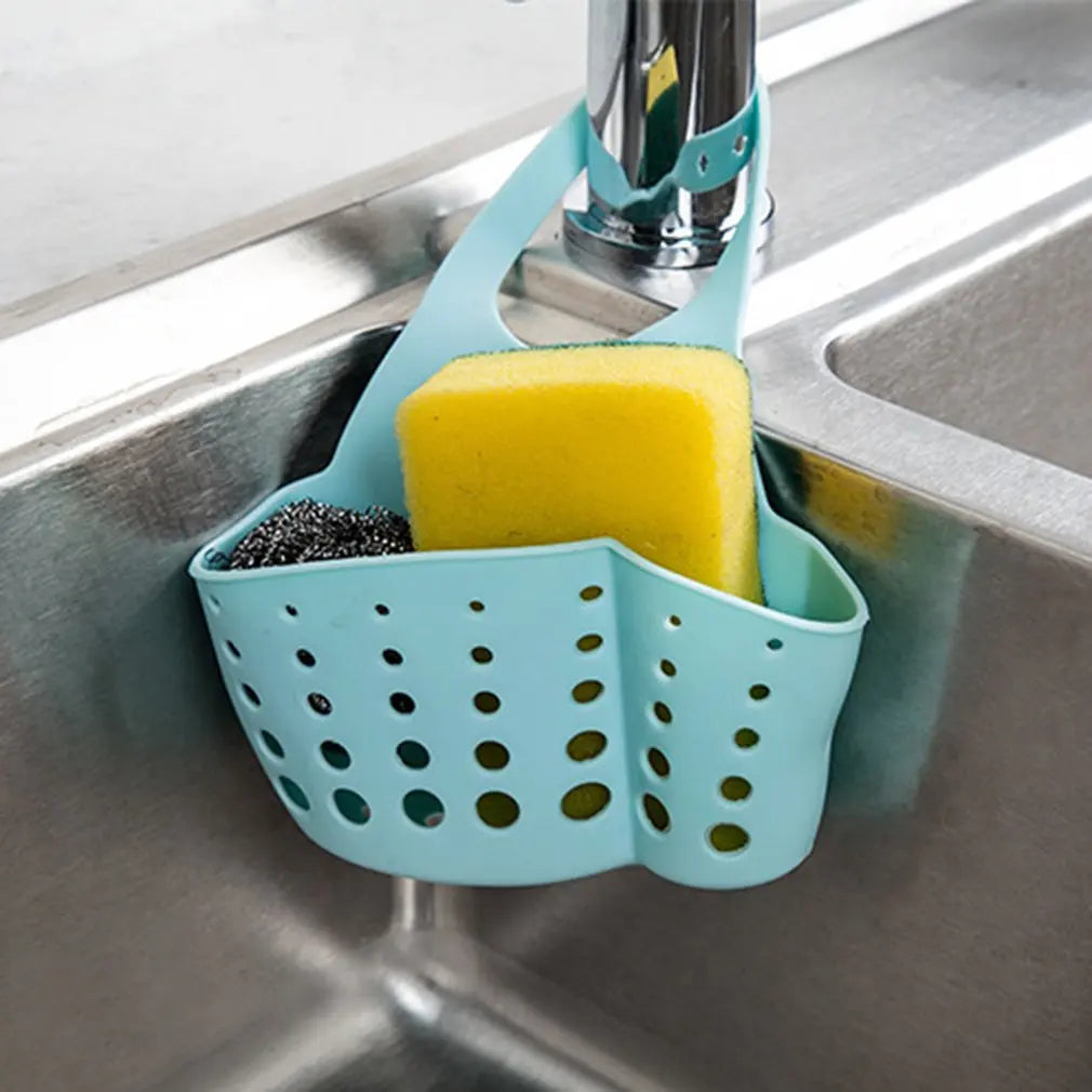 1pcs Kitchen Hanging Sink Drain Basket Rack Sponge Soap Strainer Bathroom Storage Container Faucet Organizer Home Kitchen Tool