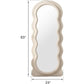 Full Length Mirror,Floor Mirror with Stand Standing ,Wall-Mounted Mirror for Bedroom Living Room Cloakroom,Wavy Mirror