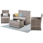 4 Piece Patio Furniture Set, Outdoor Wicker Conversation Sets,Rattan Sectional Sofa w/Coffee Table, for Backyard Garden Poolside