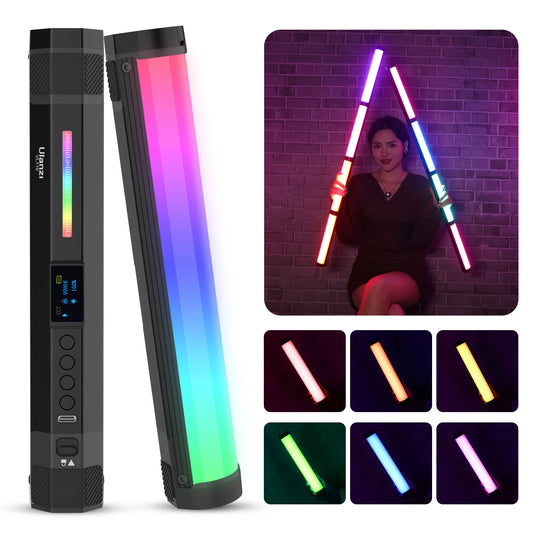 VIJIM Ulanzi VL110 Handheld RGB Light Tube Stick Video soft Light 2500-9000K LED Photography Stick LED Light Wand Rechargeable