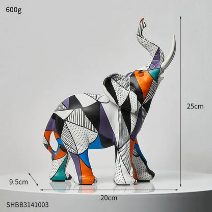 Painting Art Elephant Sculptures & Figurines Modern Decoration Home Resin Animal Statue Nordic Living Room Nordic Interior Decor