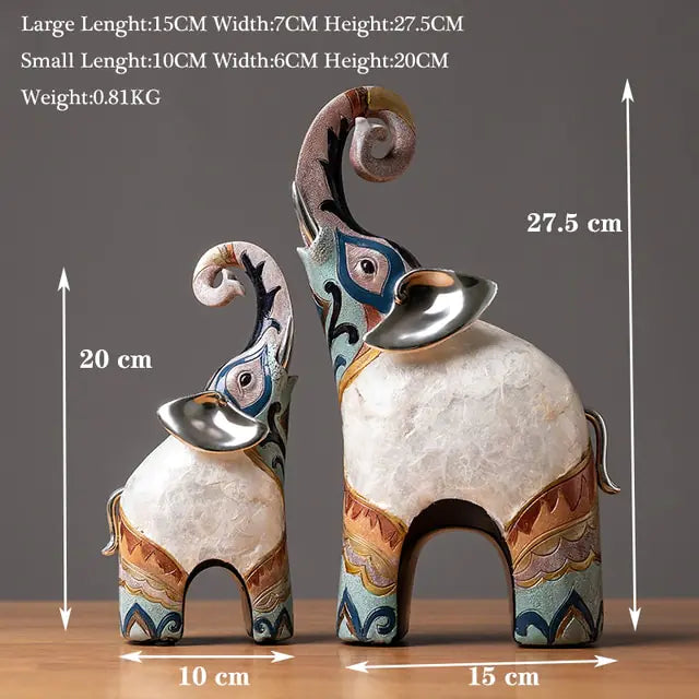 Painting Art Elephant Sculptures & Figurines Modern Decoration Home Resin Animal Statue Nordic Living Room Nordic Interior Decor