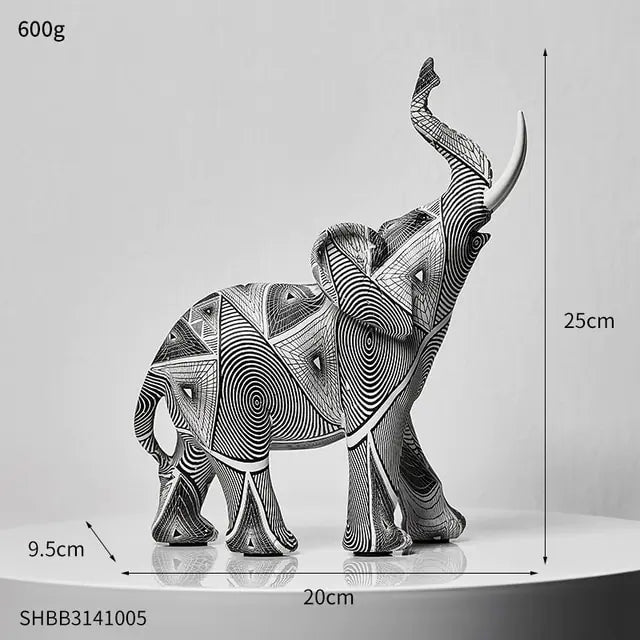 Painting Art Elephant Sculptures & Figurines Modern Decoration Home Resin Animal Statue Nordic Living Room Nordic Interior Decor