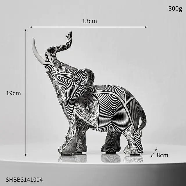 Painting Art Elephant Sculptures & Figurines Modern Decoration Home Resin Animal Statue Nordic Living Room Nordic Interior Decor