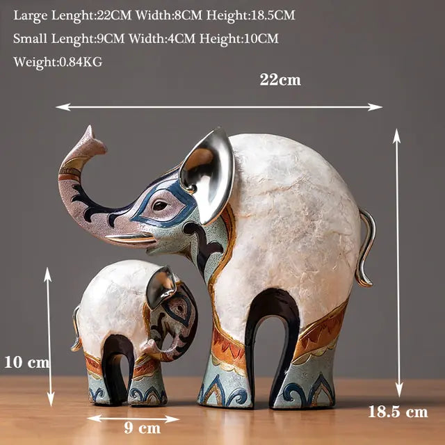 Painting Art Elephant Sculptures & Figurines Modern Decoration Home Resin Animal Statue Nordic Living Room Nordic Interior Decor